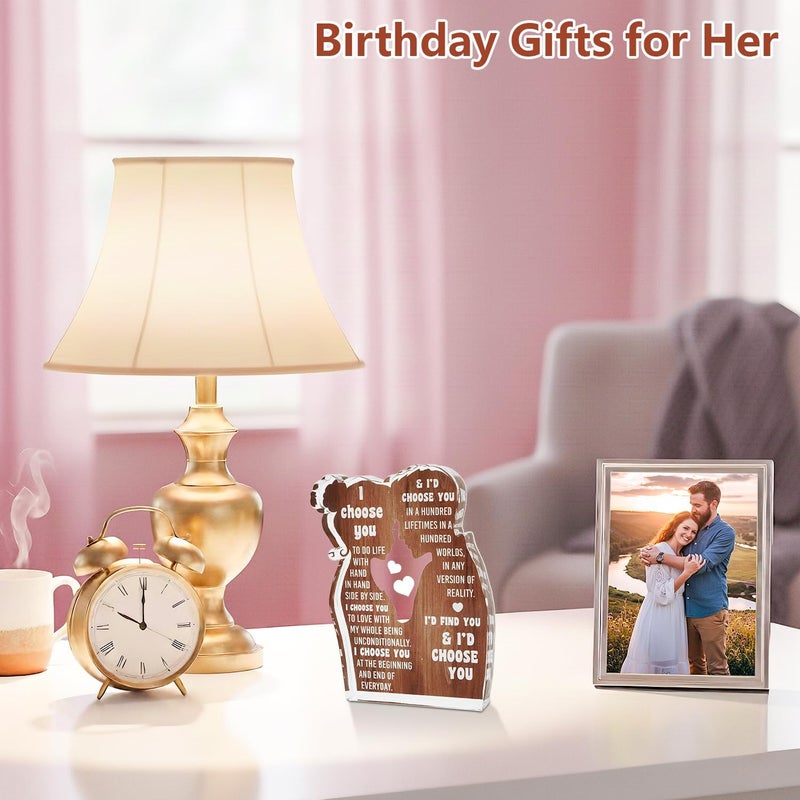 MAMAGIFTREE Valentines Day Gifts for Him Her Boyfriend Girlfriend Valentines Gifts for Wife Husband I Love You Birthday Gift to My Love Anniversary Wedding Gift for Couple Acrylic Sign Desk Decor - Image 3